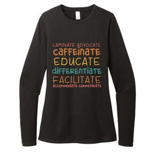 Special Education Teacher Laminate Accommodate Collaborate Womens CVC Long Sleeve Shirt