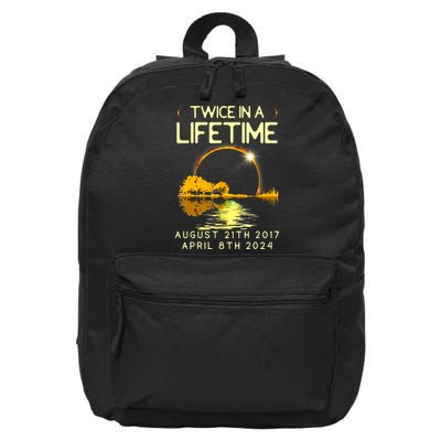 Solar Eclipse Twice In Lifetime April 08 2024 16 in Basic Backpack