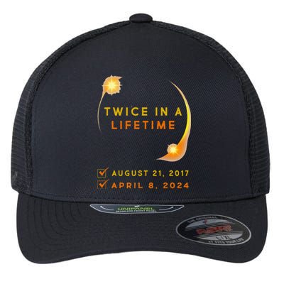 Solar Eclipse Twice In Lifetime 2024 Solar Eclipse Flexfit Unipanel Trucker Cap