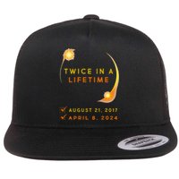 Solar Eclipse Twice In Lifetime 2024 Solar Eclipse Flat Bill Trucker Hat