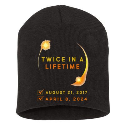 Solar Eclipse Twice In Lifetime 2024 Solar Eclipse Short Acrylic Beanie