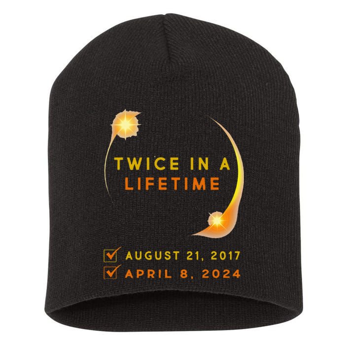 Solar Eclipse Twice In Lifetime 2024 Solar Eclipse Short Acrylic Beanie