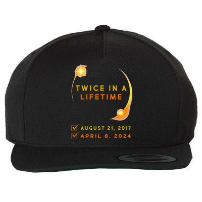 Solar Eclipse Twice In Lifetime 2024 Solar Eclipse Wool Snapback Cap