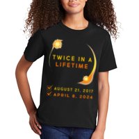Solar Eclipse Twice In Lifetime 2024 Solar Eclipse Kids T-Shirt