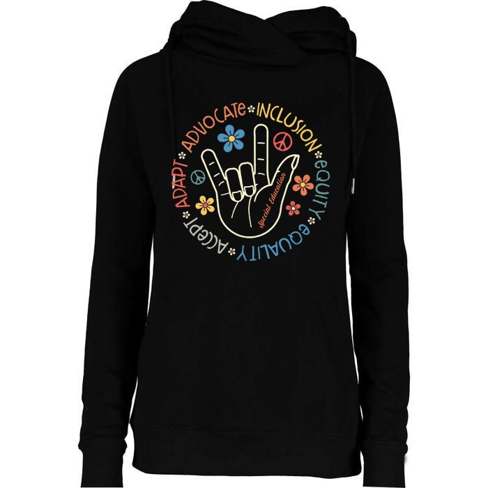 Special Education Teacher Inspirational Sped Womens Funnel Neck Pullover Hood