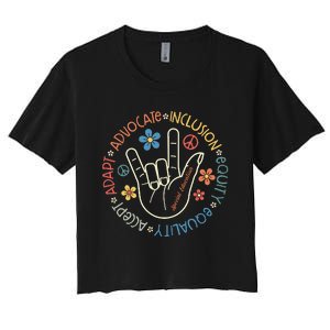 Special Education Teacher Inspirational Sped Women's Crop Top Tee