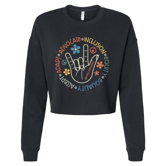 Special Education Teacher Inspirational Sped Cropped Pullover Crew