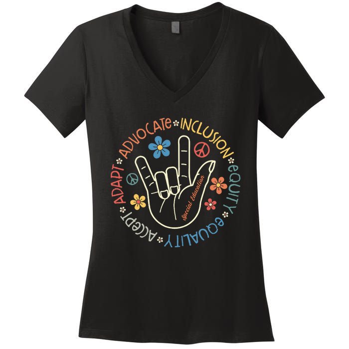 Special Education Teacher Inspirational Sped Women's V-Neck T-Shirt