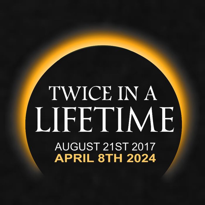 Solar Eclipse Twice In Lifetime 2024 Solar Eclipse Ladies PosiCharge Tri-Blend Wicking Tank