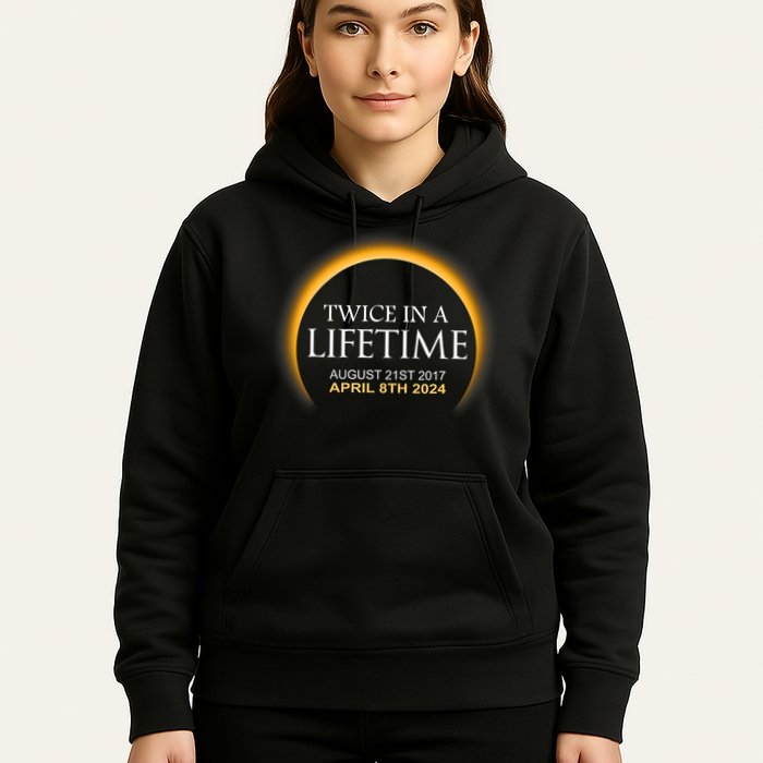 Solar Eclipse Twice In Lifetime 2024 Solar Eclipse Hoodie