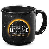 Solar Eclipse Twice In Lifetime 2024 Solar Eclipse 15oz Campfire Ceramic Mug
