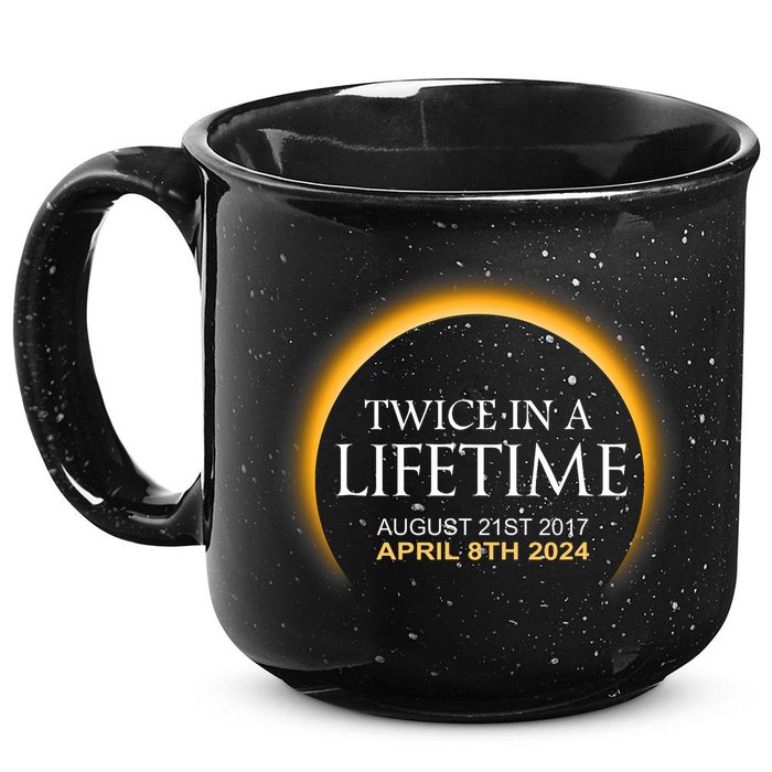 Solar Eclipse Twice In Lifetime 2024 Solar Eclipse 15oz Campfire Ceramic Mug