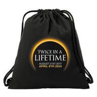Solar Eclipse Twice In Lifetime 2024 Solar Eclipse Drawstring Bag