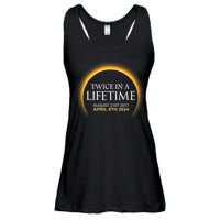 Solar Eclipse Twice In Lifetime 2024 Solar Eclipse Ladies Essential Flowy Tank