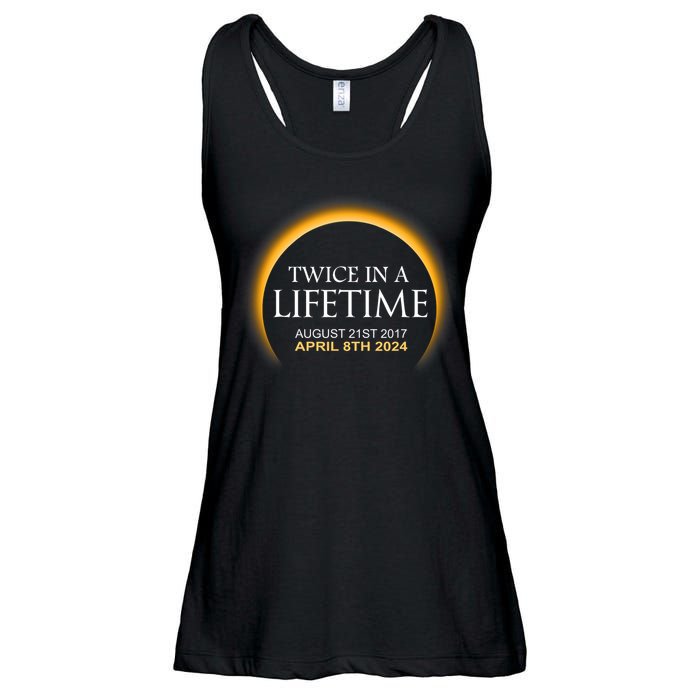 Solar Eclipse Twice In Lifetime 2024 Solar Eclipse Ladies Essential Flowy Tank