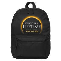 Solar Eclipse Twice In Lifetime 2024 Solar Eclipse 16 in Basic Backpack