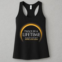 Solar Eclipse Twice In Lifetime 2024 Solar Eclipse Womens Tank Top