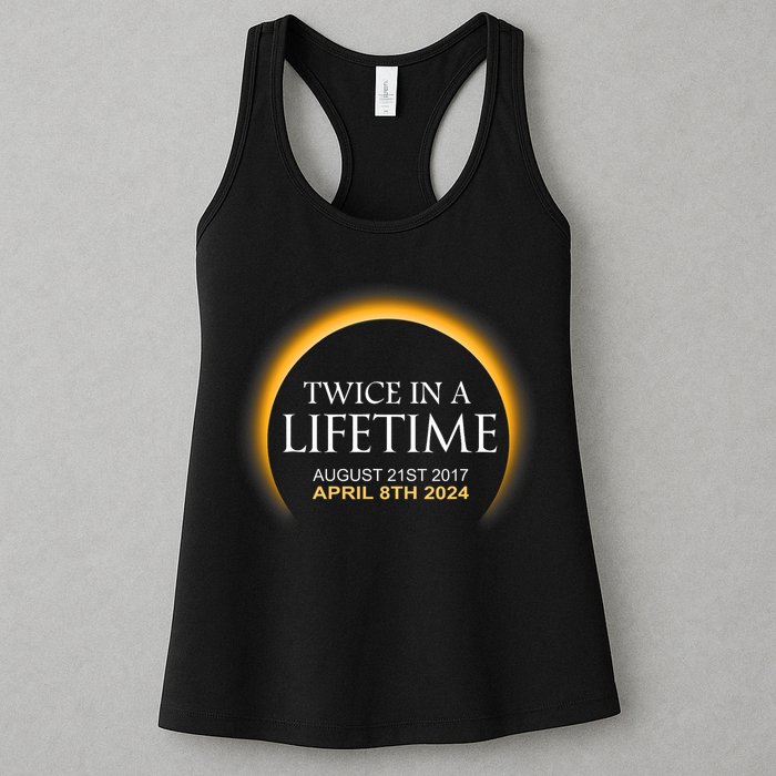 Solar Eclipse Twice In Lifetime 2024 Solar Eclipse Womens Tank Top