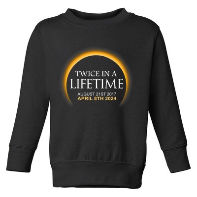 Solar Eclipse Twice In Lifetime 2024 Solar Eclipse Toddler Sweatshirt
