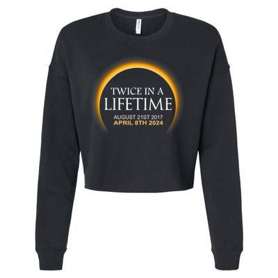 Solar Eclipse Twice In Lifetime 2024 Solar Eclipse Cropped Pullover Crew