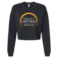 Solar Eclipse Twice In Lifetime 2024 Solar Eclipse Cropped Pullover Crew
