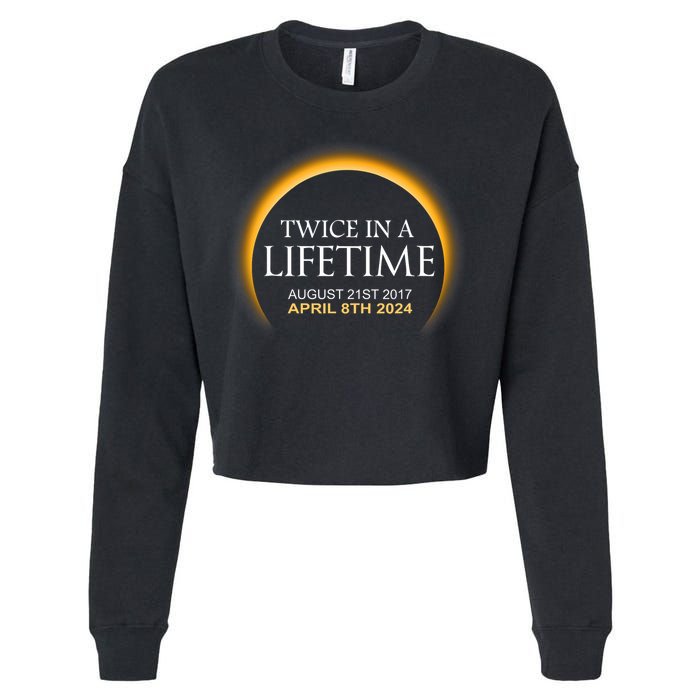 Solar Eclipse Twice In Lifetime 2024 Solar Eclipse Cropped Pullover Crew
