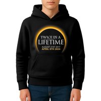 Solar Eclipse Twice In Lifetime 2024 Solar Eclipse Kids Hoodie