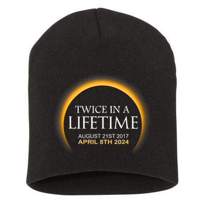 Solar Eclipse Twice In Lifetime 2024 Solar Eclipse Short Acrylic Beanie