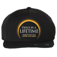 Solar Eclipse Twice In Lifetime 2024 Solar Eclipse Wool Snapback Cap