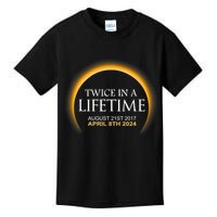 Solar Eclipse Twice In Lifetime 2024 Solar Eclipse Kids T-Shirt