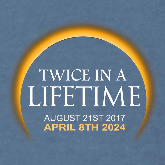 Solar Eclipse Twice In Lifetime 2024 Solar Eclipse Garment-Dyed Sweatshirt