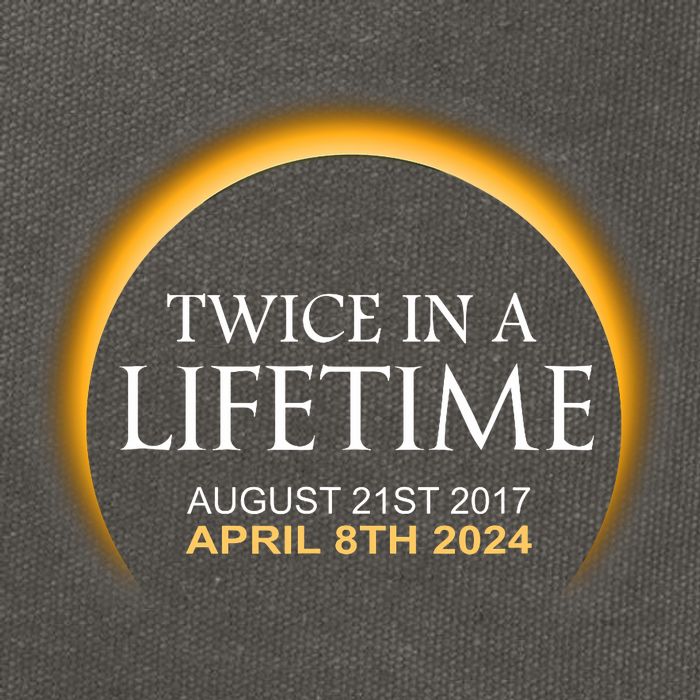 Solar Eclipse Twice In Lifetime 2024 Solar Eclipse Cotton Canvas Backpack