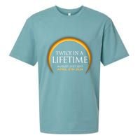 Solar Eclipse Twice In Lifetime 2024 Solar Eclipse Sueded Cloud Jersey T-Shirt