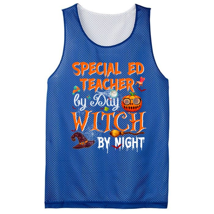 Special Ed Teacher By Day Witch By Night Great Gift Mesh Reversible Basketball Jersey Tank