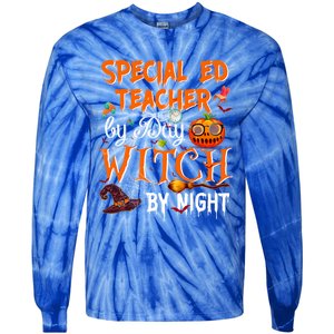 Special Ed Teacher By Day Witch By Night Great Gift Tie-Dye Long Sleeve Shirt