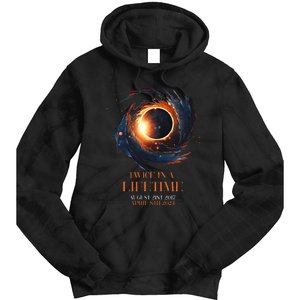 Solar Eclipse Twice In Lifetime 2024 Solar Eclipse Tie Dye Hoodie