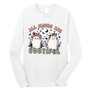 Special Education Teacher Halloween All Minds Are Bootiful Long Sleeve Shirt