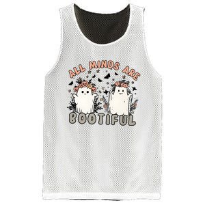 Special Education Teacher Halloween All Minds Are Bootiful Mesh Reversible Basketball Jersey Tank