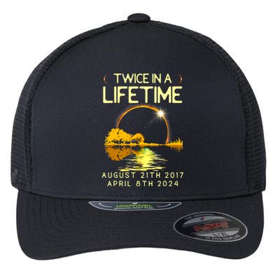 Solar Eclipse Twice In Lifetime April 08 2024 Flexfit Unipanel Trucker Cap