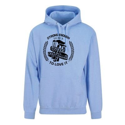 Strong Enough To Be A Roofer Crazy Enough To Love It Roofer Unisex Surf Hoodie