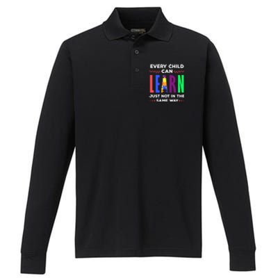 Special Ed Teacher Or Funny Special Education Teacher Gift Performance Long Sleeve Polo