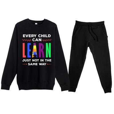 Special Ed Teacher Or Funny Special Education Teacher Gift Premium Crewneck Sweatsuit Set