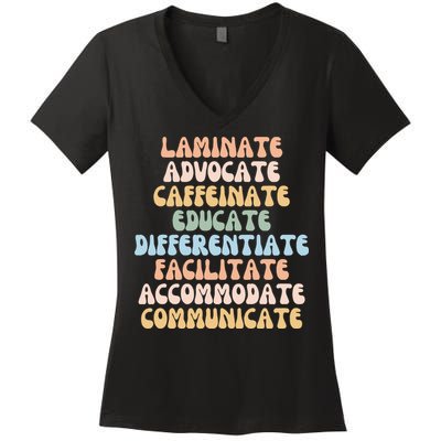 Special Education Teacher Sped Teacher Women's V-Neck T-Shirt