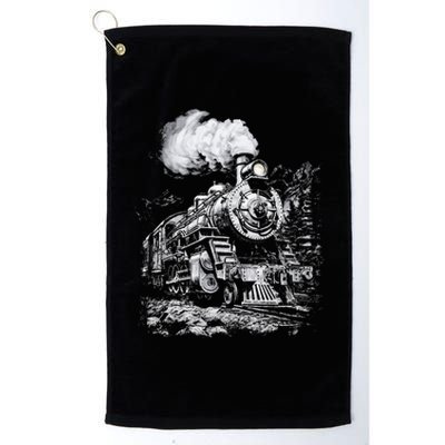 Steam Engine Train Steam Train Locomotive Vintage Train Platinum Collection Golf Towel