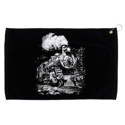 Steam Engine Train Steam Train Locomotive Vintage Train Grommeted Golf Towel