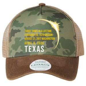 Solar Eclipse Three Times In A Lifetime 2024 Texas Legacy Tie Dye Trucker Hat