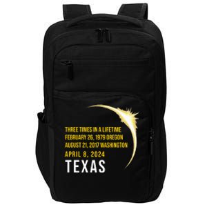 Solar Eclipse Three Times In A Lifetime 2024 Texas Impact Tech Backpack