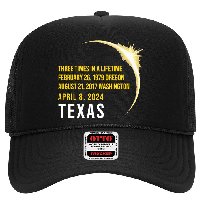 Solar Eclipse Three Times In A Lifetime 2024 Texas Trucker Hat