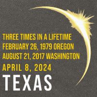 Solar Eclipse Three Times In A Lifetime 2024 Texas Cotton Canvas Backpack