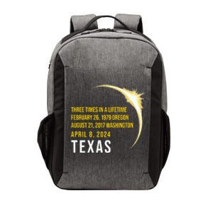 Solar Eclipse Three Times In A Lifetime 2024 Texas Vector Backpack